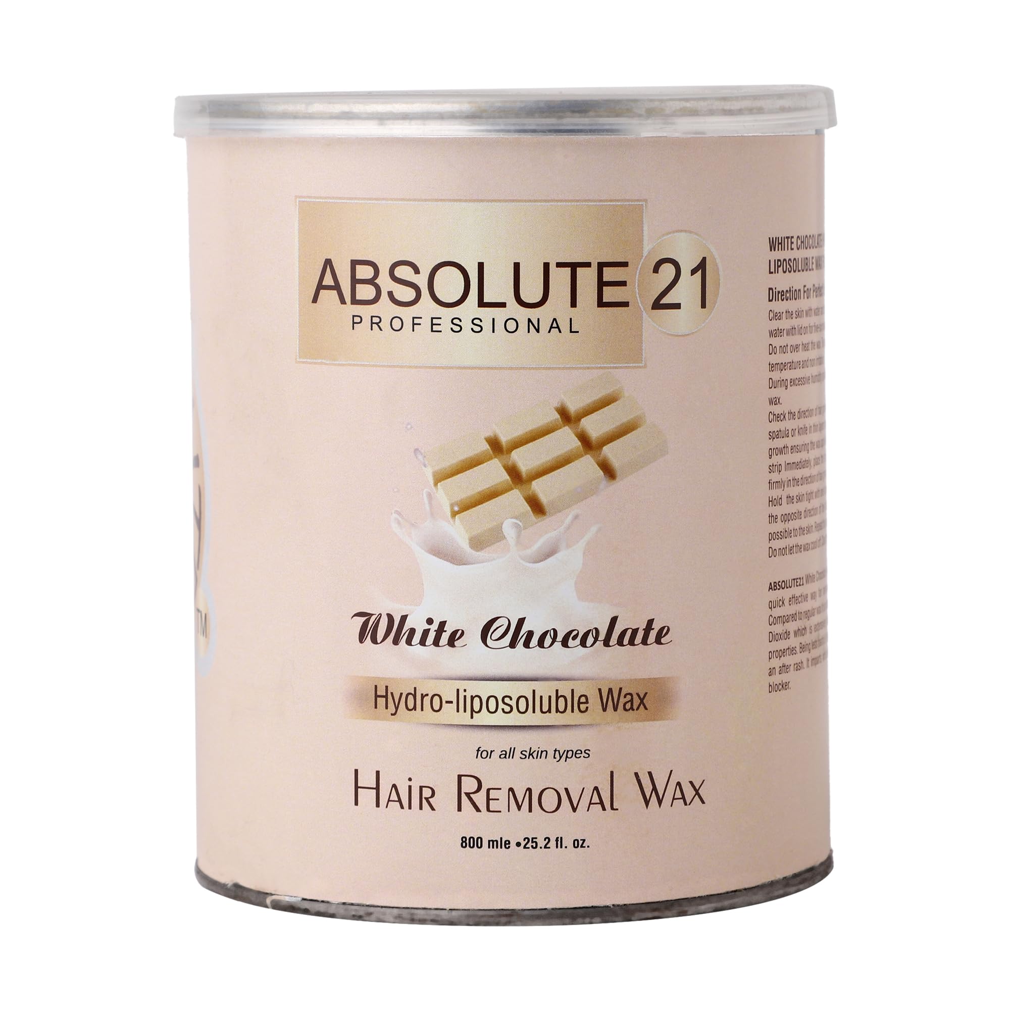 ABSOLUTE21 PROFESSIONAL White Chocolate Hydro Liposoluble Wax for Women | Painless & Softness Hair Removal (Pack of 1 800ML) (B0BFBF66FP) Amazon Price History, Amazon Price Tracker