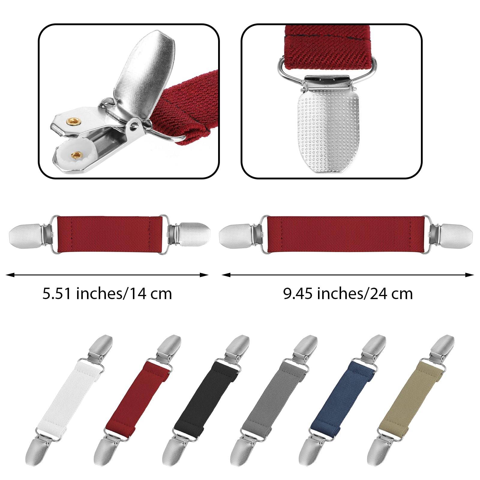 Sibba Broszki Piny 6 szt. Zastawka do sukienki Zastawka do koszuli Odzież Tył Cinch Zapięcia do swetrów Zamykanie Elementy mocujące Zmniejszenie Regulacja Krawat, 14 cm x 24 cm x 1.5 cm, Metal