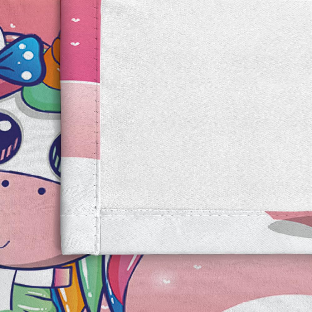 HABEAT 3D Licorne Rideau en Microfibre Opaques Occultants et Thermiques Ciel étoilé Rideaux Salon Chambre à Coucher Décoration D'intérieur a Lot de 2 Vec œIllets 140x160cm（Style 9-9）