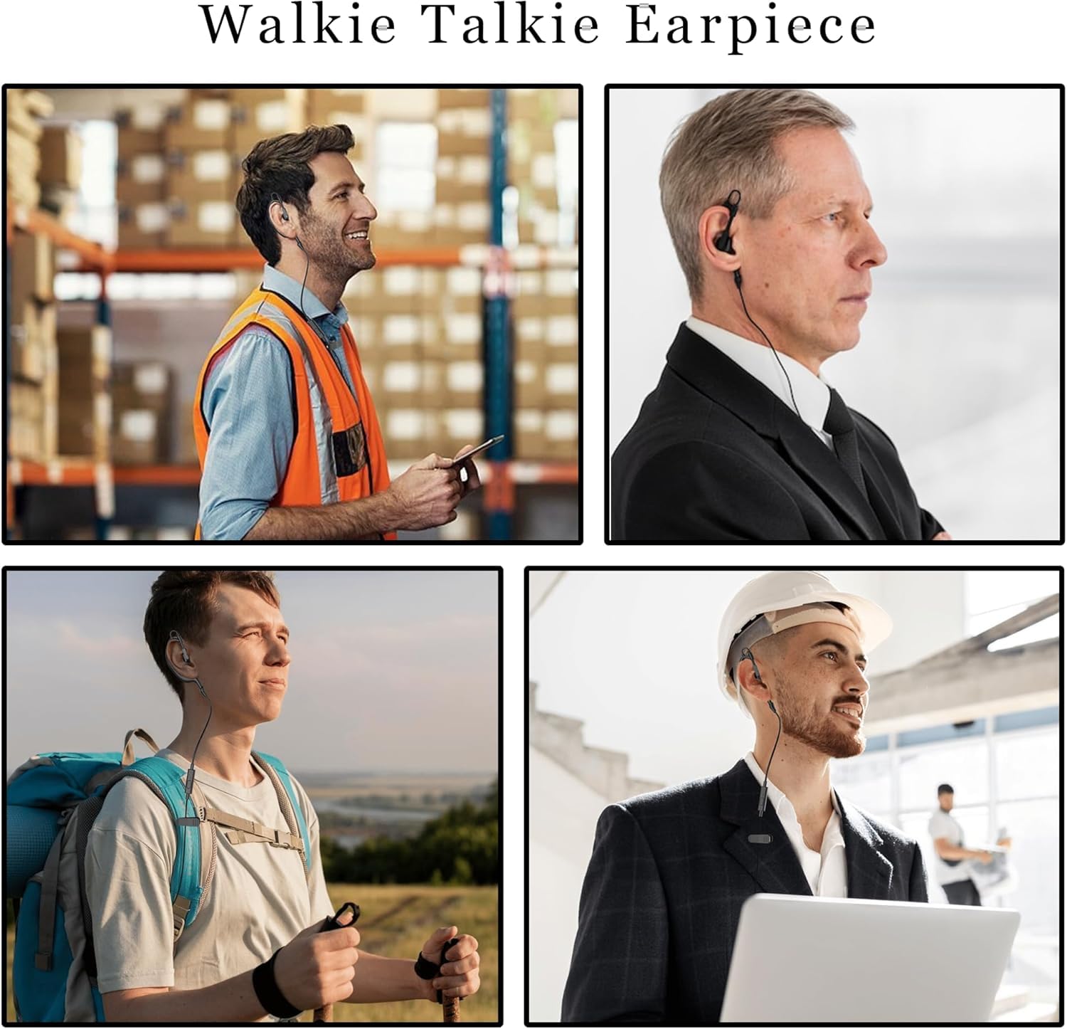 KETELESE Słuchawki TypeC 6 sztuk, zestaw słuchawkowy USB C do T3, T4 Walkie Talkie