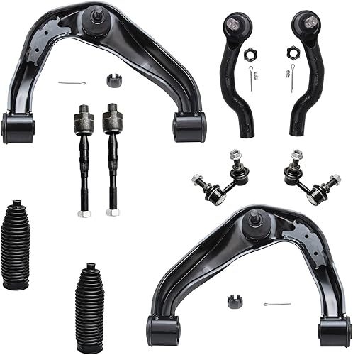 Miniatura 240 de Detroit Axle - Kit de suspensión frontal de 10 piezas para Chevy Trailblazer EXT GMC Envoy XL XUV Buick Rainier Isuzu Ascender Olds Bravada, brazos