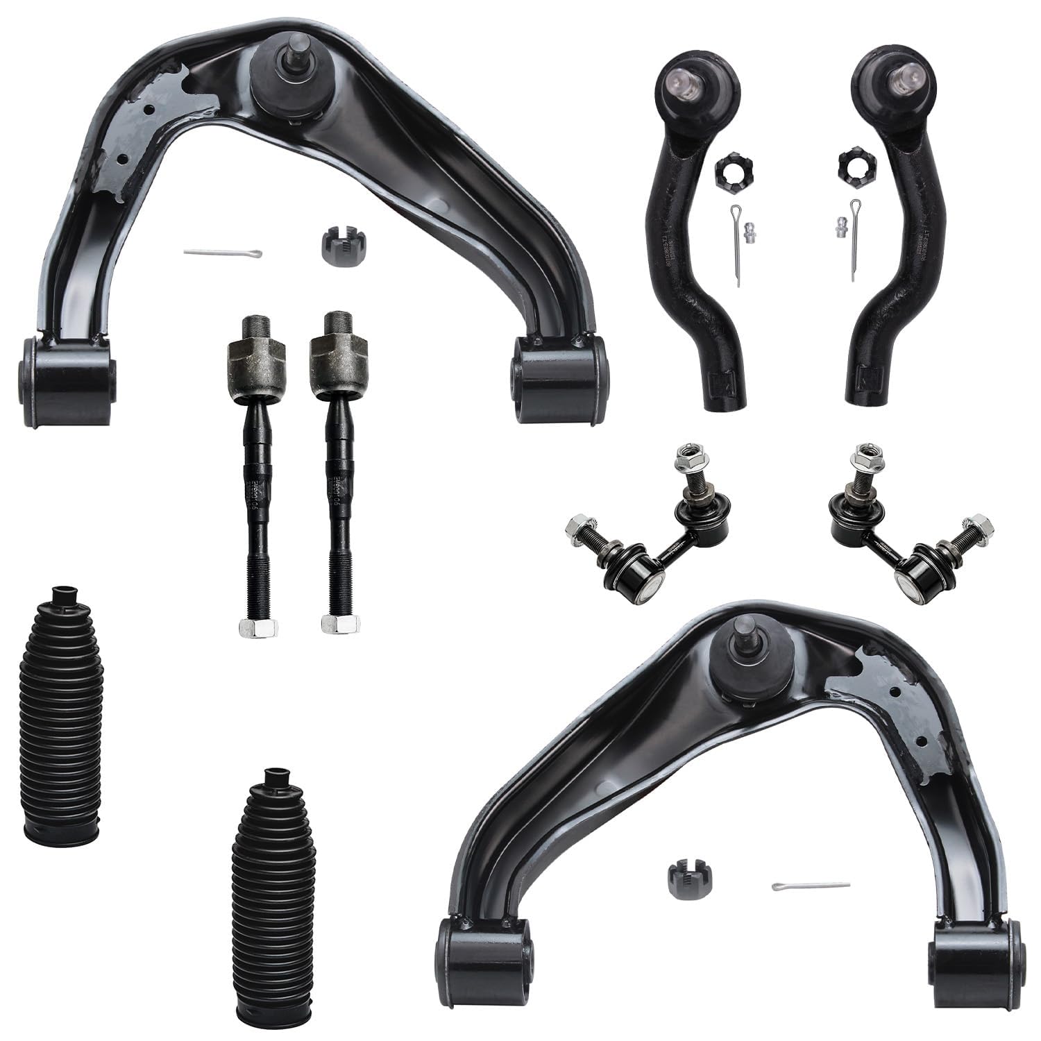 Detroit Axle - 10pc Front End Kit for 2005-2019 Nissan Frontier, 2005-2012