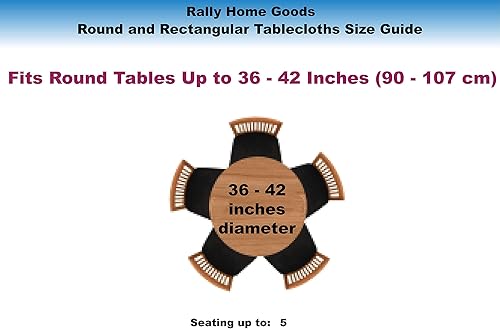 Miniatura 6 de Rally Home Goods - Manteles redondos de franela de PVC con refuerzo