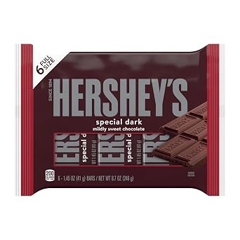 HERSHEY'S SPECIAL DARK Mildly Sweet Chocolate Candy Bars, 1.45 oz (6 Count)