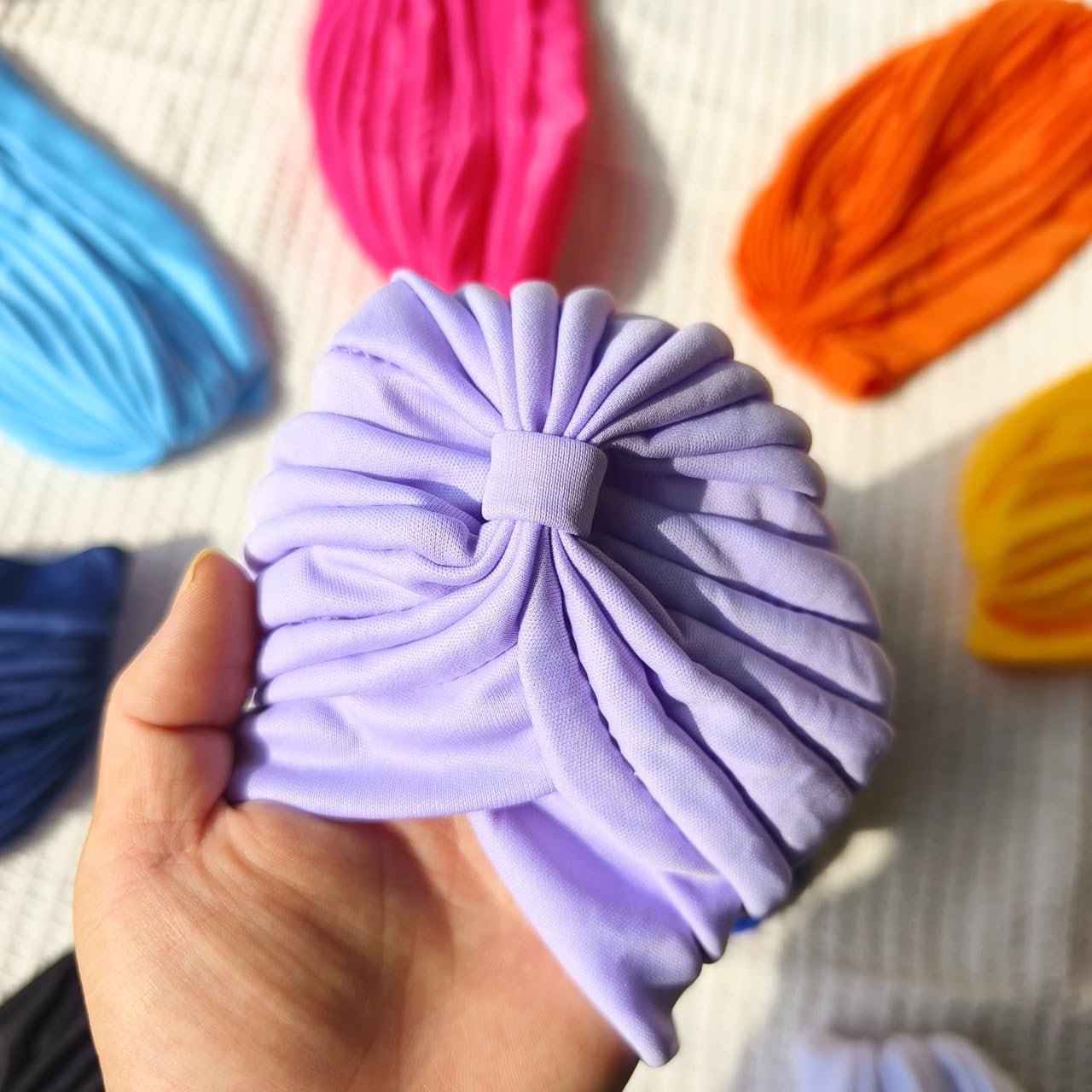 10 Pcs Fashion Chemo Head Wraps for Women Stretchy Turban Cap Cancer Headwear Bennie Twisted India's Hat - Image 6