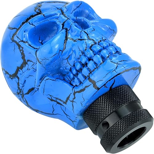 Miniatura 7 de Arenbel Pomos de palanca de cambios de cráneo, mango de palanca de cambios manual para automóvil, se adapta a la mayoría de vehículos manuales de