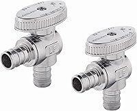 Vista 8 de EFIELD - Válvula de parada recta de 1/4 de giro (5 unidades) de 1/2 pulgada Pex X 1/2 pulgada Pex cromada, ASTM F1807, (VALVE105-5PCS)