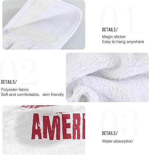 Miniatura 5 de OTVEE Juego de 2 toallas de cocina, toalla de mano colgante con bandera de Dios Bless America para decoración de cocina y baño