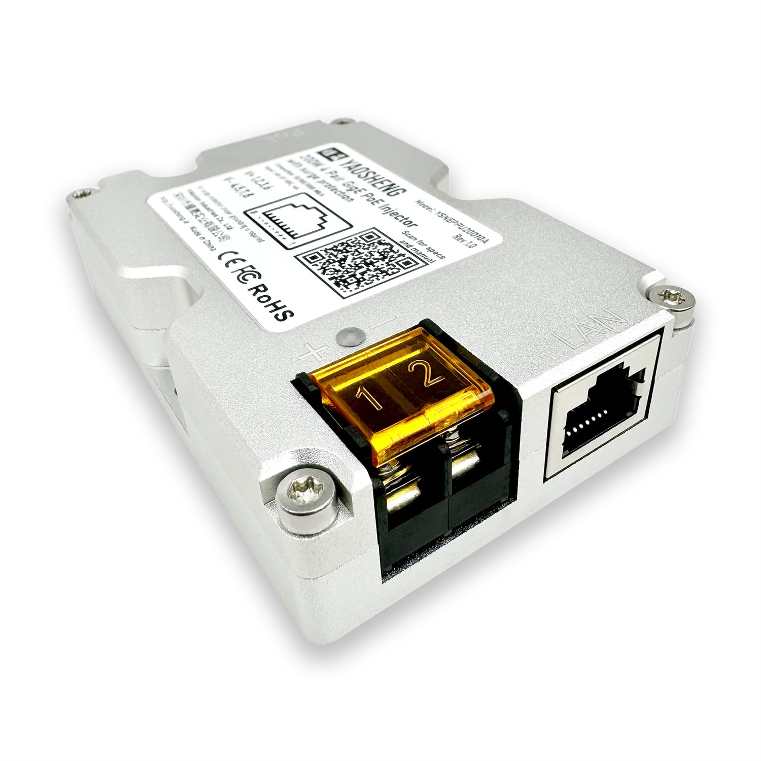 Injecteur PoE 200 W avec protection complète pour tous les modèles Starlink standard.