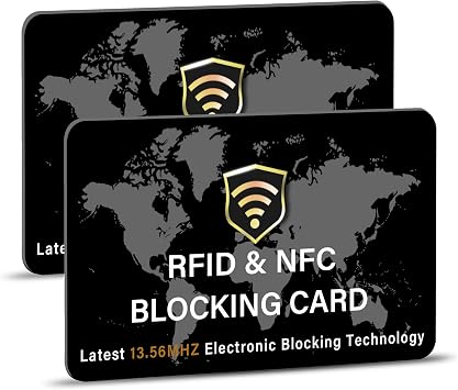 SaiTech IT RFID Blocking Card NFC Contactless Debit/Credit Card ATM Passport Protector for Men Women Slim World Map Design Perfect Fit Wallet, Black