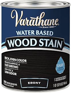 Varathane 381120 Water Based Wood Stain, Quart, Ebony