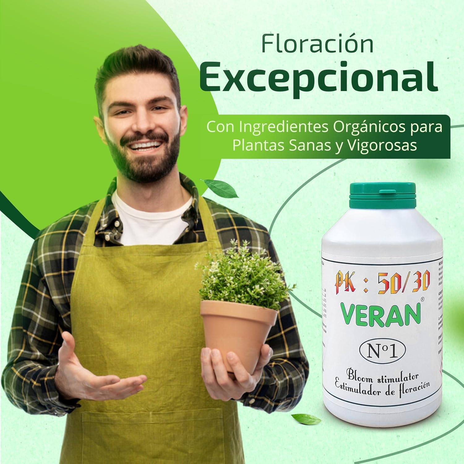 VERAN | Abono Maria PK 50-30 | 1Kg | Consigue Cogollos más Grandes | Aumenta la Producción de Resina y Terpenos | Fertilizante Cogollos Mejora la Calidad de tu Cosecha | Incluye Cuchara Dosificadora