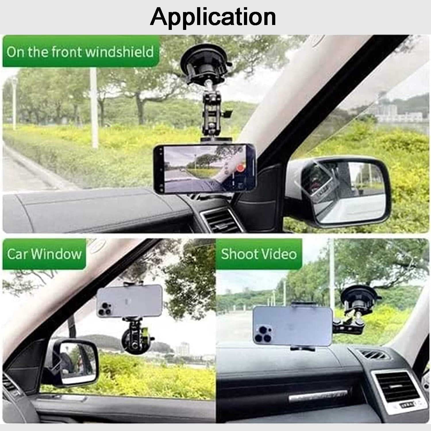 2023 Nuovo Supporto per Telefono per Auto con Rotazione a 360°, Braccio Universale con Testa a Sfera per Telefono, Supporto per Telefono a Ventosa con Braccio Magico per cruscotto dell'auto,