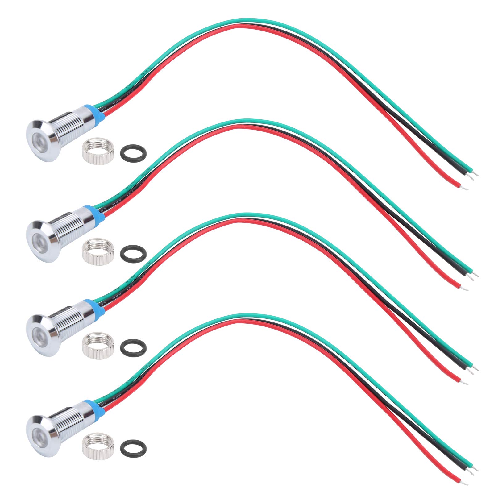 LED 10mm Impermeabili Tutti I Colori LED Rotondi Da 10mm Cablati Impermeabili - Tutti I Colori Con Resistenze Incluse LED Cablati Tutti I Colori