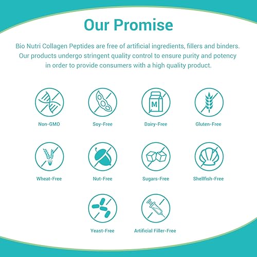 Miniatura 7 de Polvo de péptidos de colágeno múltiple - Tipo I, II, III, V, X con VC, ácido hialurónico, biotina, colágeno en polvo sin sabor, 45 porciones,