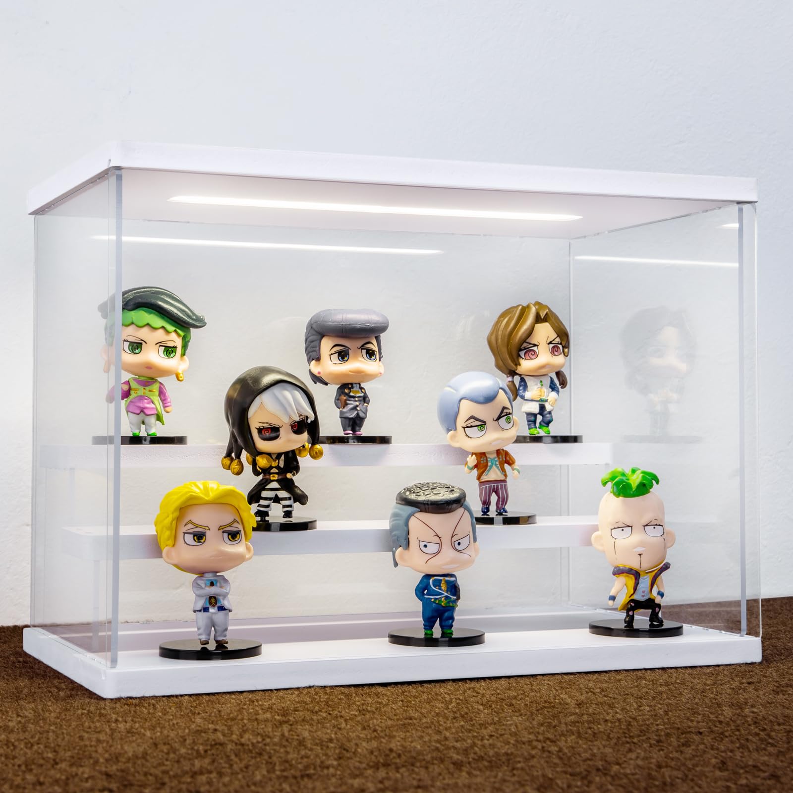 AZEYN Clear Acrylic Display Case with Light