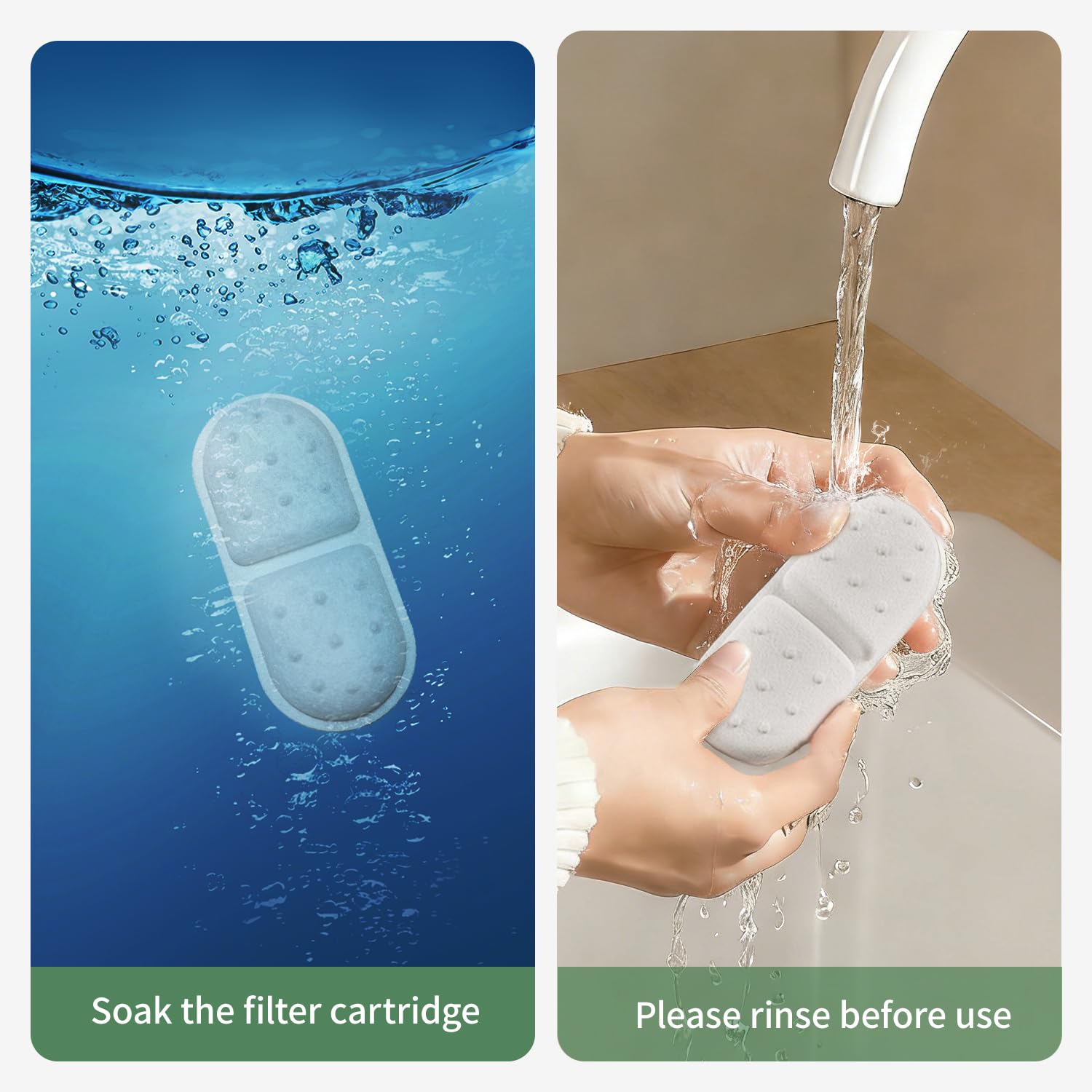 4 Pack Replacement Filters/Sponges - Individually Packaged-Applicable to Cat Water Fountain Stainless Steel 108oz/3.2L, APAUK Automatic Pet Fountain Dog Water Dispenser - image 5