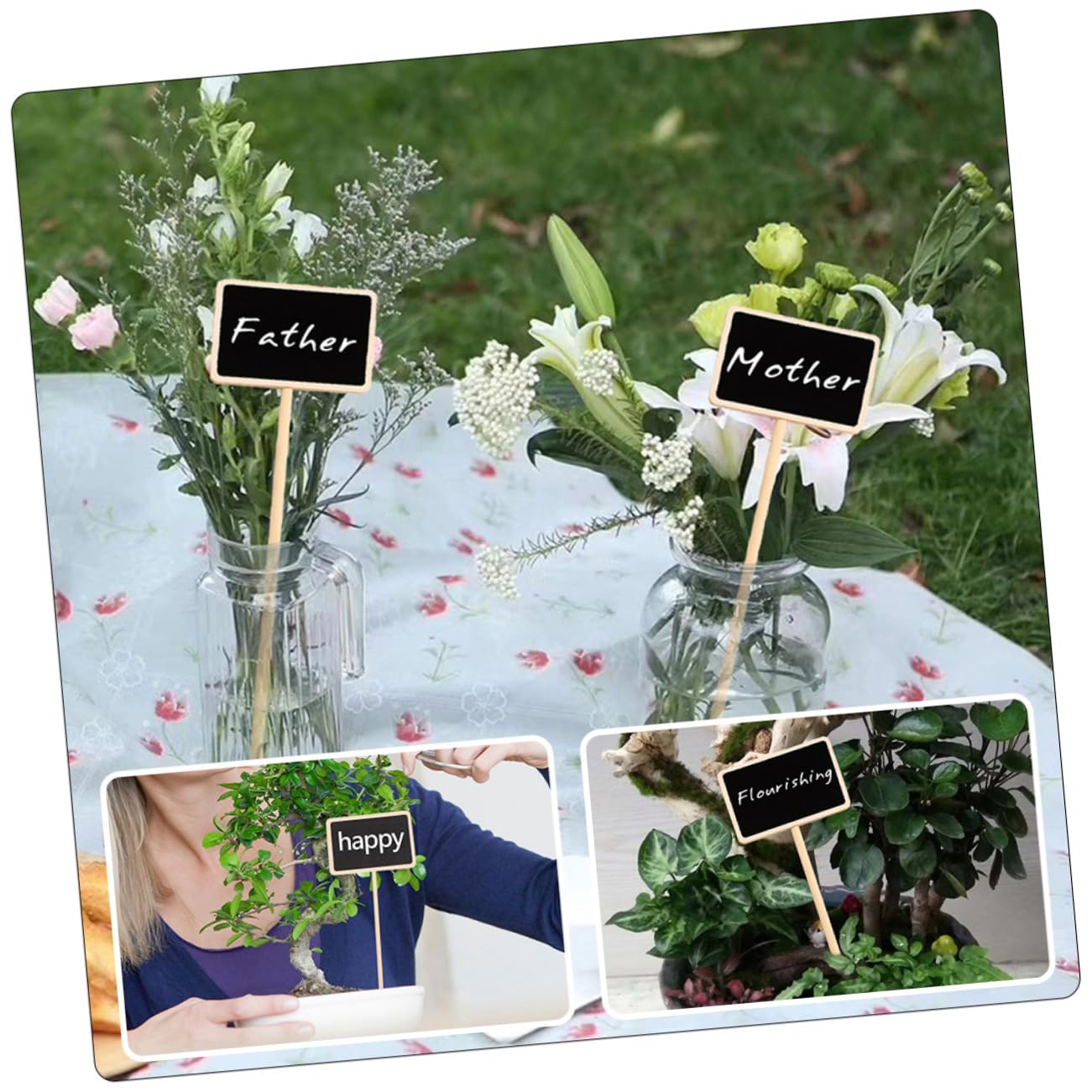 Kisangel 3 Set Etichette Per Piante in Legno Cartellini Per E Facili Da E Utilizzare Decorazioni Creative Per Appassionati Giardinaggio E Floricoltura 20 Pezzi*3