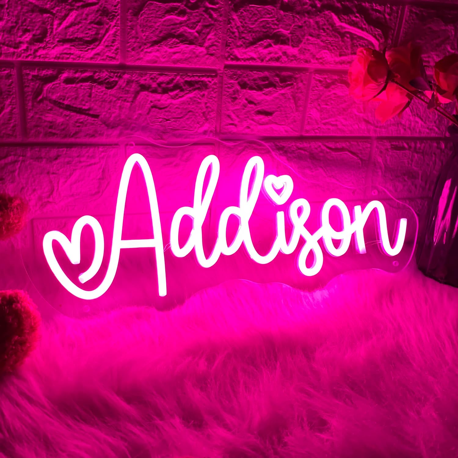 Custom Neon Signs Personalized Neon Signs for Wall Decor Led Neon Lights Signs for Bedroom Wedding Birthday Party Bachelorette or Bar Store Logo Gift Halloween Neon Sign Decorations（16" -55"）