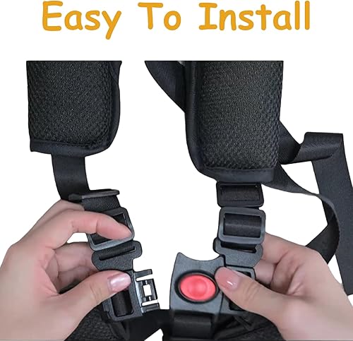Miniatura 4 de 5 Point Harness Seat Belt for High Chair,Universal Seatbelt Crotch Cushion Shoulder Pads