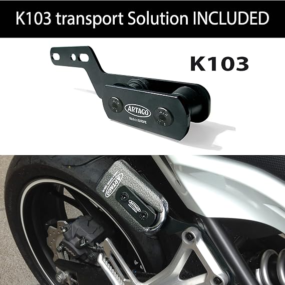 Artago 69T7 Pack Anti-Theft Disc Lock High Security + Bracket for Honda CB650F and CBR650F, SRA Approved, Sold Secure Gold, ART4