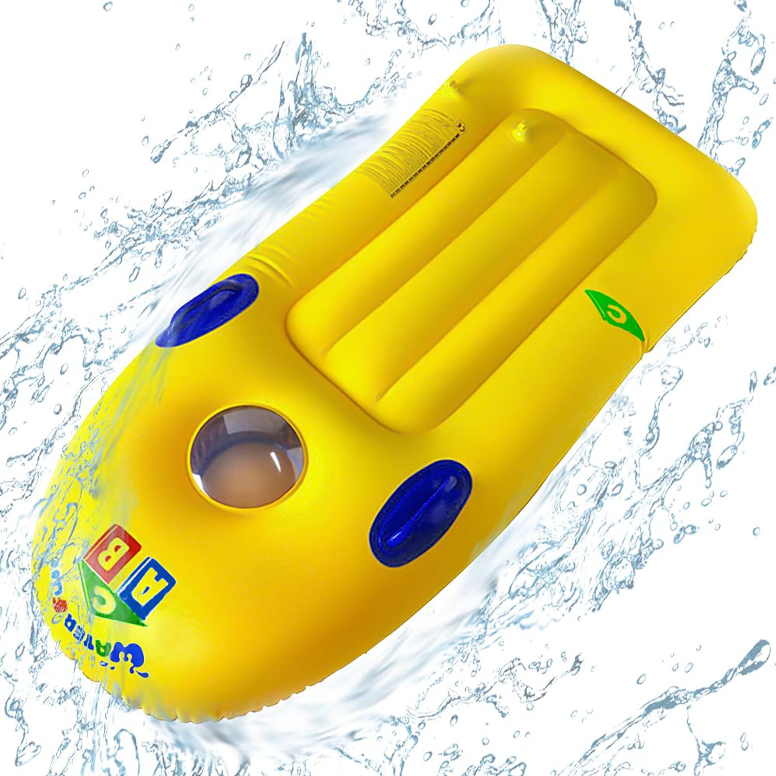 Excefore Inflatable Boogie Board for Kids, Portable Inflatable Surf Body Board with Handles, Lightweight Soft Body Board for Slip and Slide, Pools, Beaches, Swimming (46.8x22.8 in)