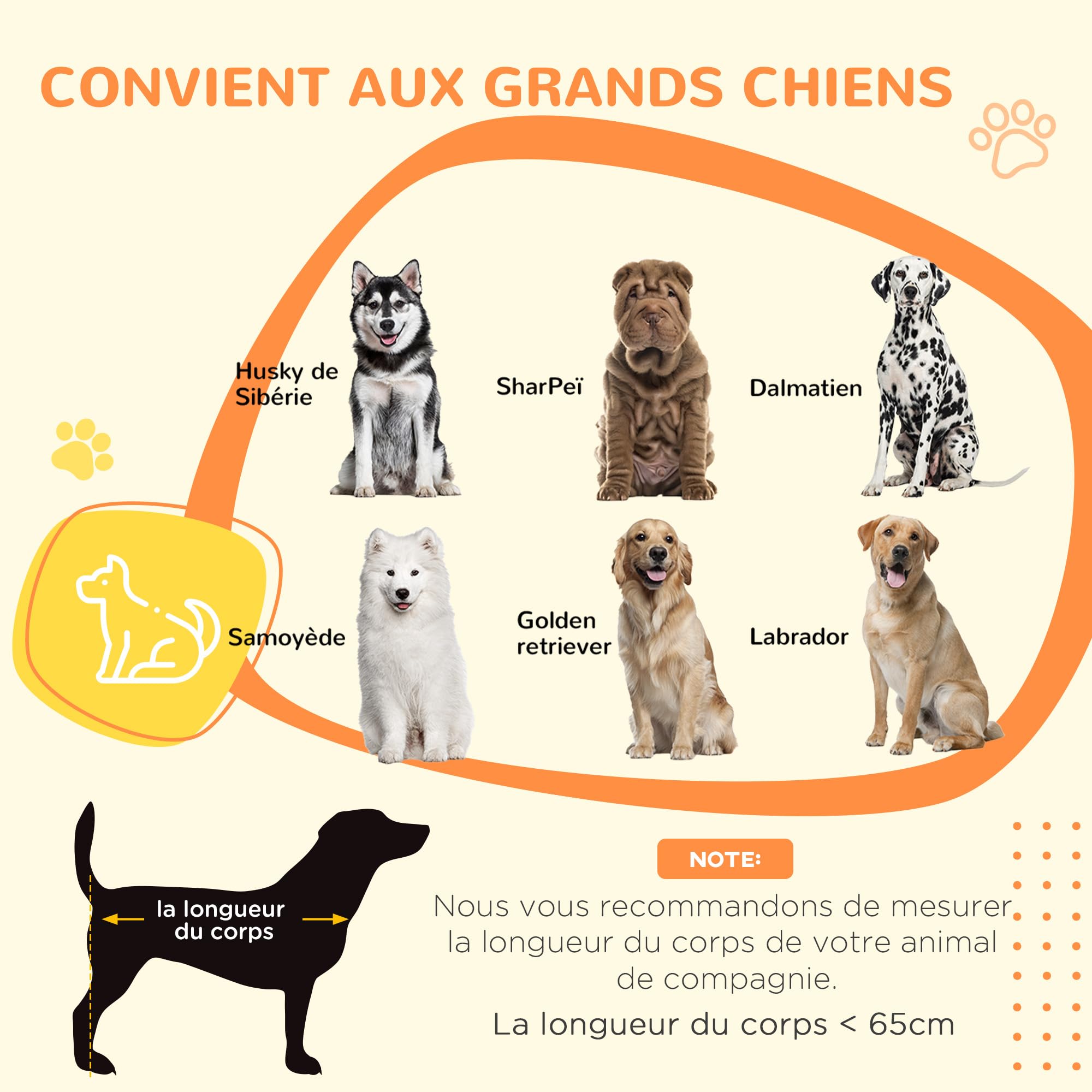 PawHut Cage pour Chien Animaux, sur roulettes 92L x 62l x 75H cm Noir | Cage de Transport, 2 Portes Verrouillables, Plateau Amovible, Charge Max. 150 Kg