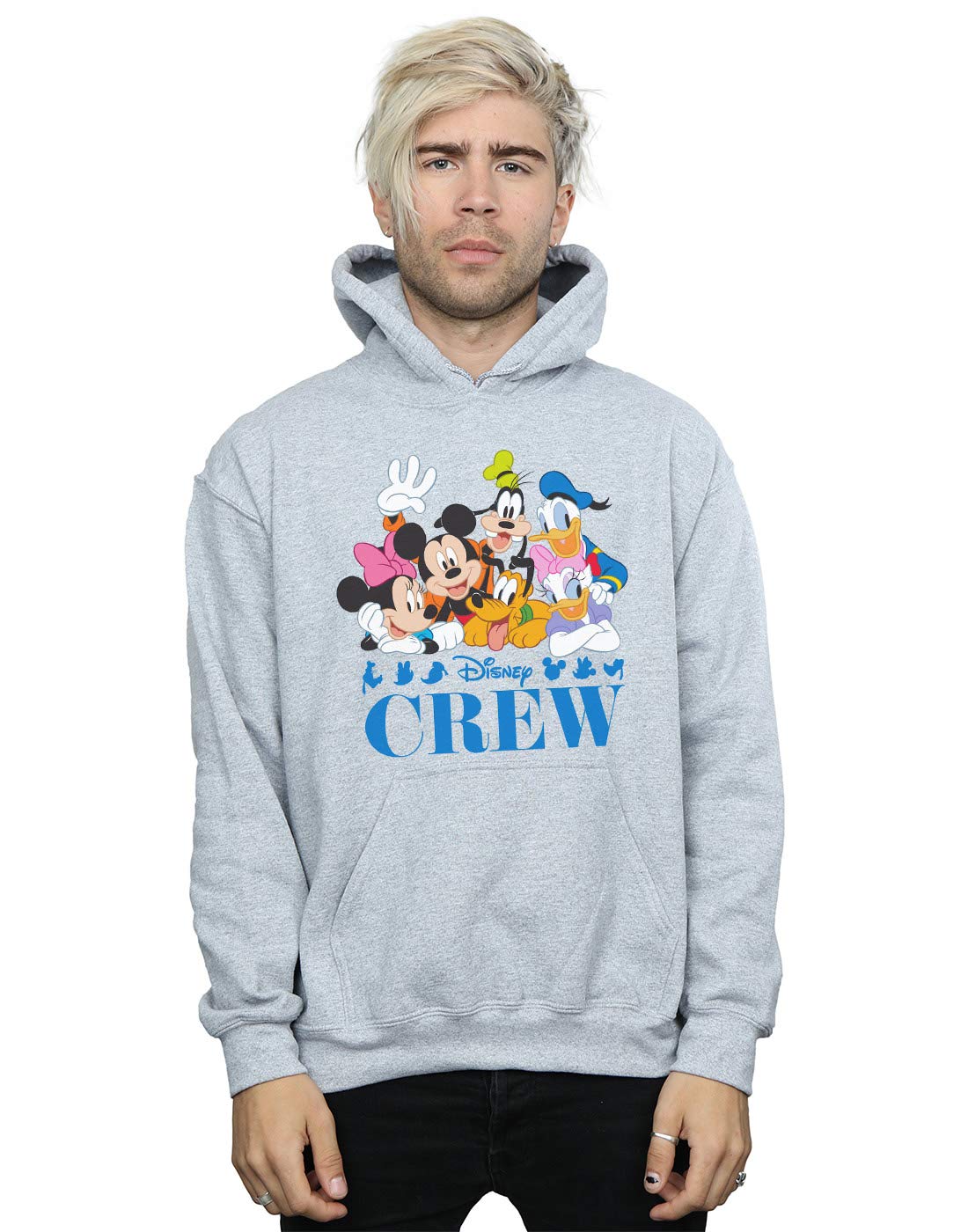 Absolute Cult Men's Sport Grey Disney Mickey Mouse Disney Friends Hoodie XXX-Large