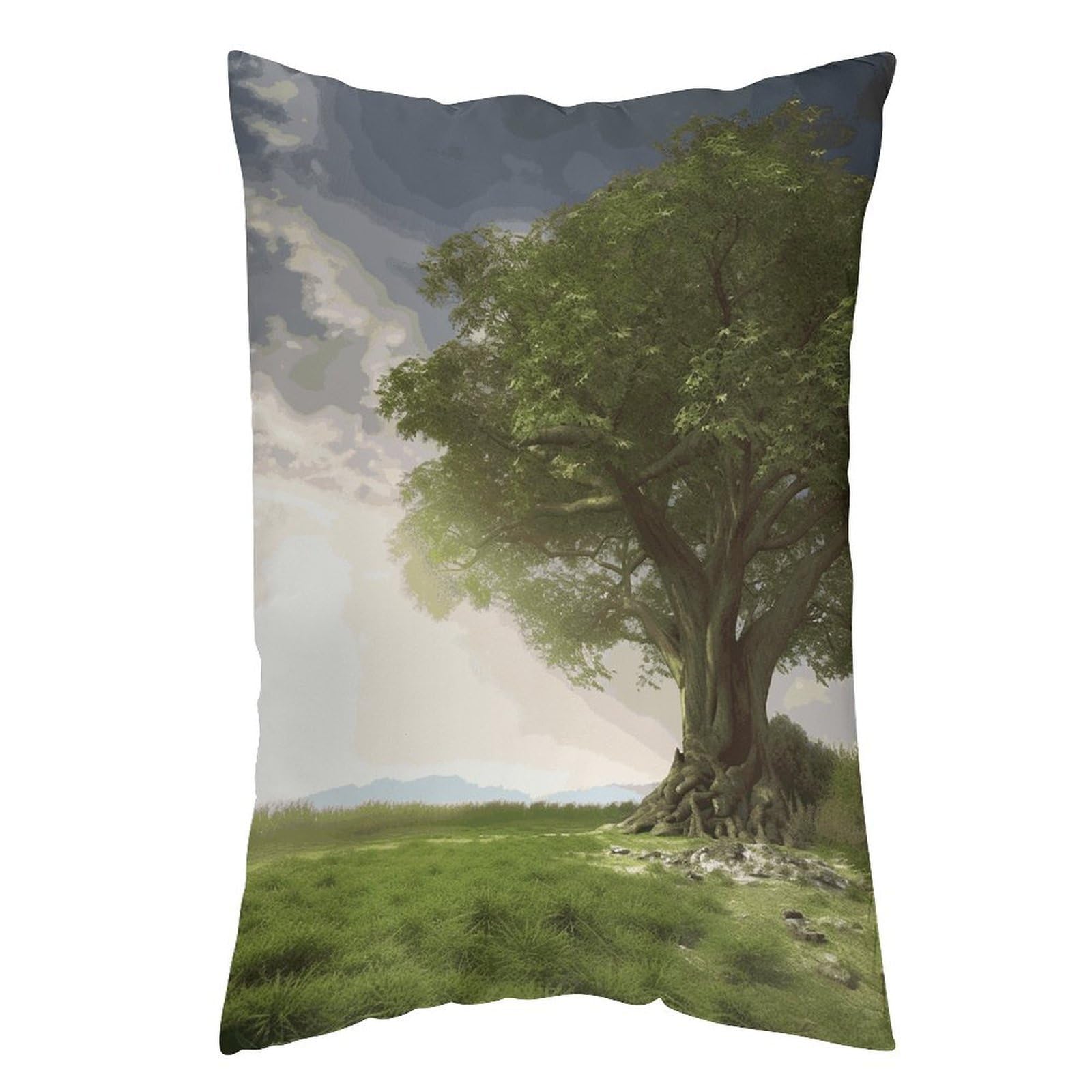 LDGSUPH Tree with Branch Scenery Pillow Cases Soft Pillowcase with Invisible Zipper Wrinkle Resistant Pillow Covers Breathable Removable Pillow Protector for Bed Sofa Car 16 "x24
