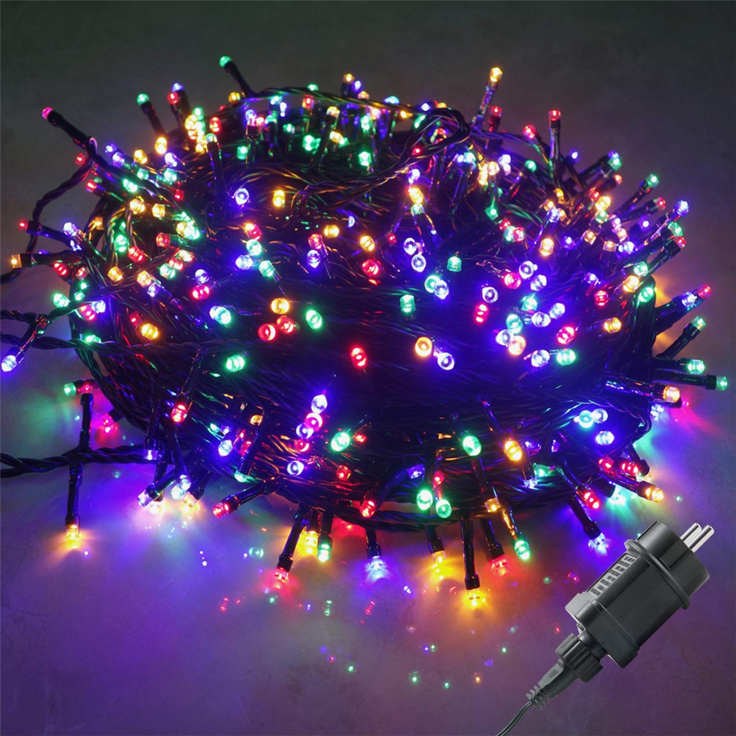 UISEBRT 80m 800 LED Lichterkette Außen Innen Dekoration für Weihnachten, Ostern, Halloween, Hochzeit, Party, mit 8 Leuchtmodi, Wasserdicht IP44 (80m 800LED, Bunt)