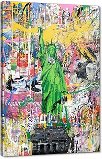 MAMAGO Large Graffiti Wall Art New York Statue of Liberty Pictures Stree...