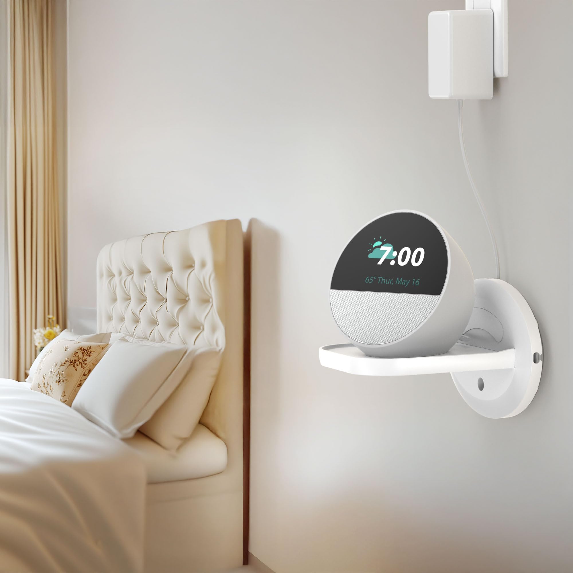 Support Mural Transparent Pour Enceintes Dot 4e/5e, Dot Max & HomePod Mini - Gain De Place Et Rangement Facile