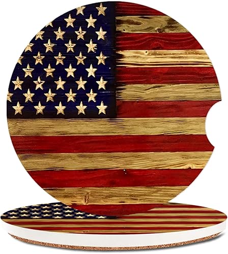 Miniatura 9 de Paquete de 2 posavasos absorbentes para portavasos de automóvil, posavasos de cerámica con diseño de margarita blanca con parte trasera de corcho y