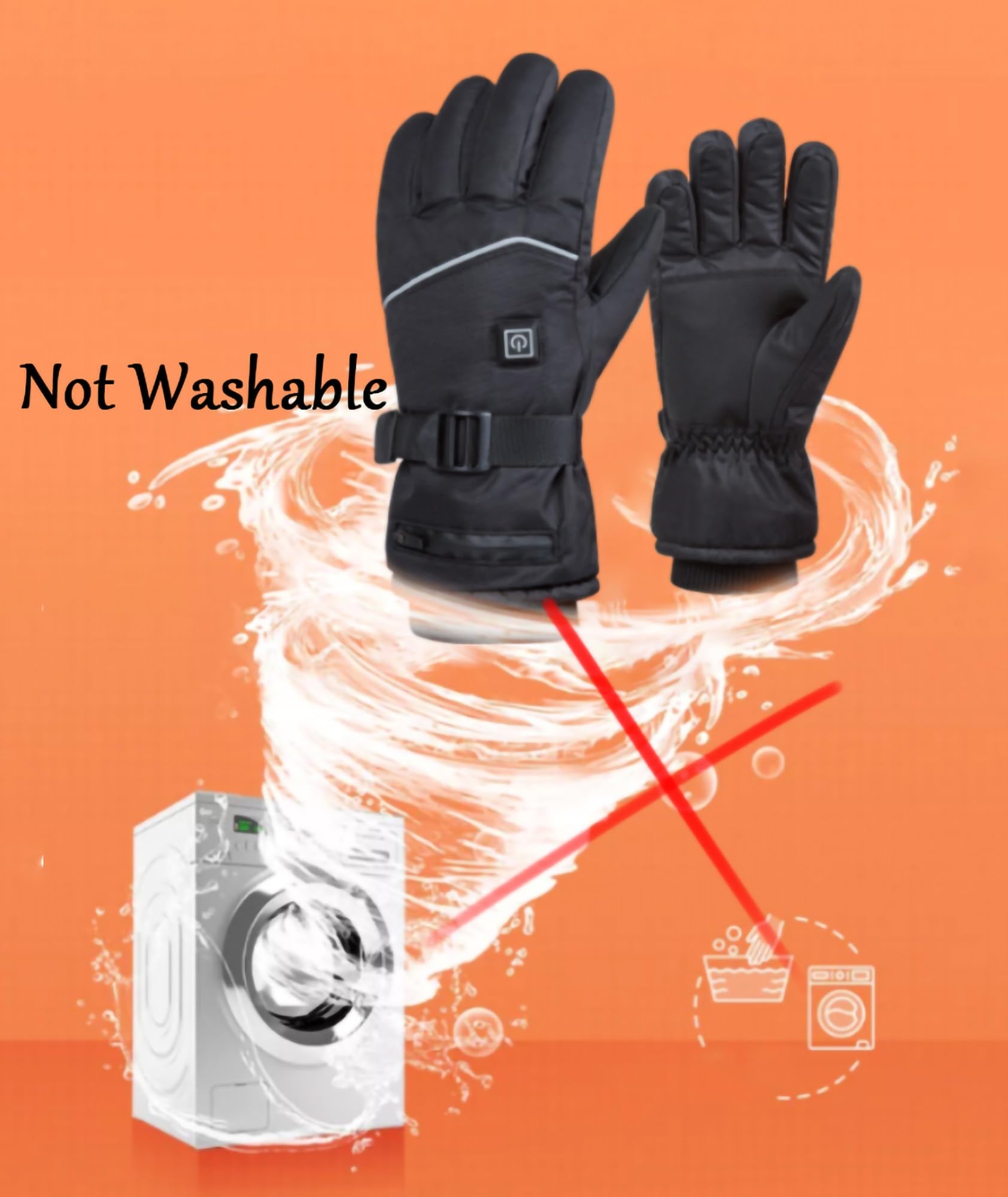 Guanti riscaldati ricaricabili da 7,4 V 3000 mAh for uomo e donna, guanti elettrici impermeabili toccabili con schermo, scaldamani, 3 modalità di temperatura, guanti scaldamani for l'inverno freddo al