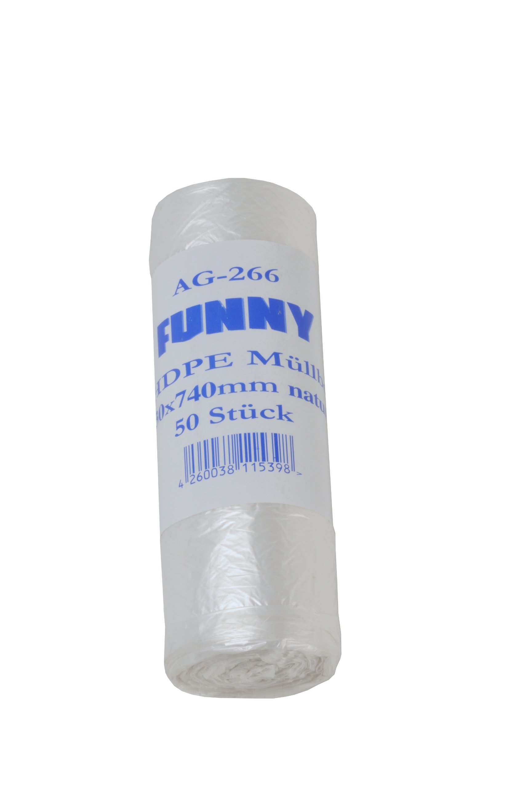 Funny, Sacchetti Della Spazzatura Hdpe Trasparenti, 630 X 740 mm, Circa 60 L, 40 Rotoli da 50 Pz