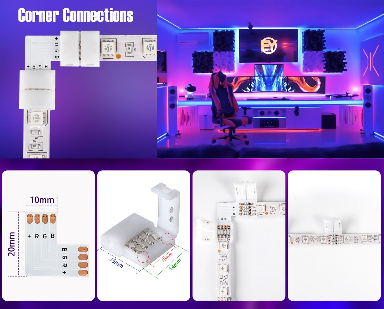 Kit De Connecteur De Bande Connecteurs Homme Connecteurs Sans Jet Kit