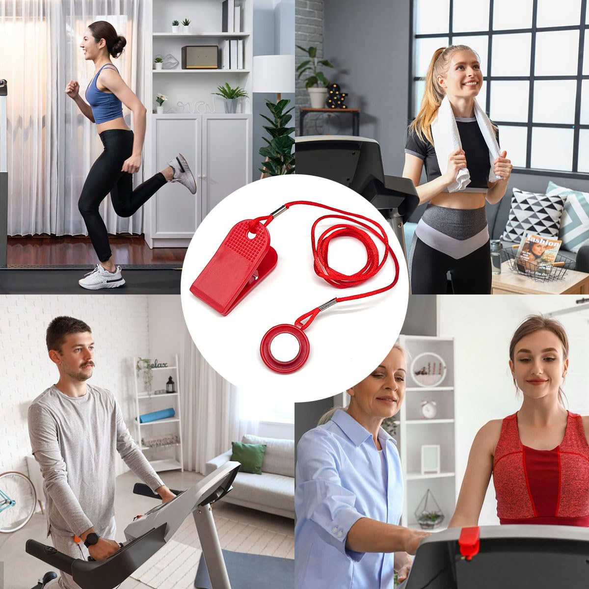 Clé De Sécurité Universelle Pour Tapis Roulant - Lot De 2, Déclenchement Magnétique, Compatible Avec La Plupart Des Marques