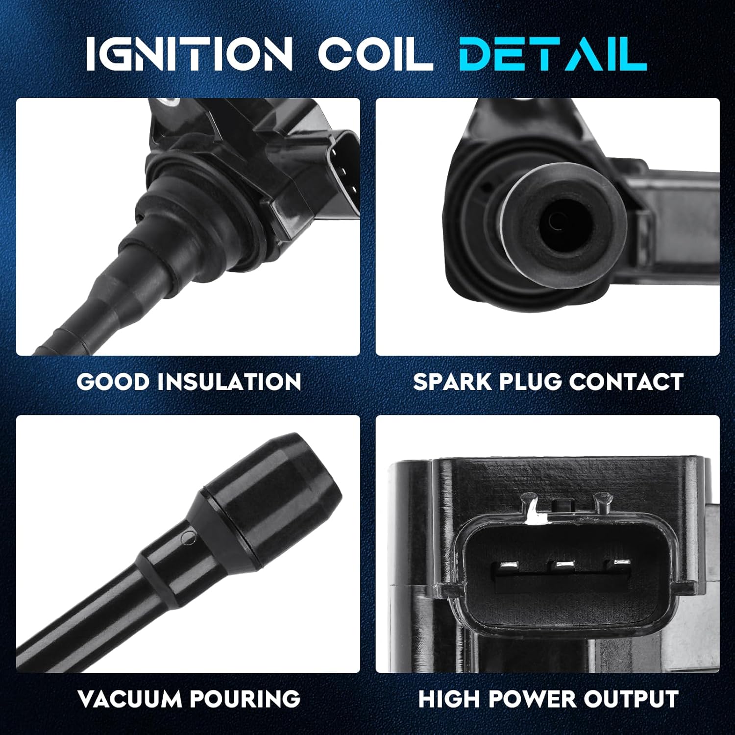 Set of 8 Ignition Coils Pack 8 Iridum Spark Plugs Compatible with 2011-2013 Infiniti QX56 5.6L, 2014-2017 Infiniti QX80 5.6L Replace UF677, 224481LA0B, UF650, 224481LA0A