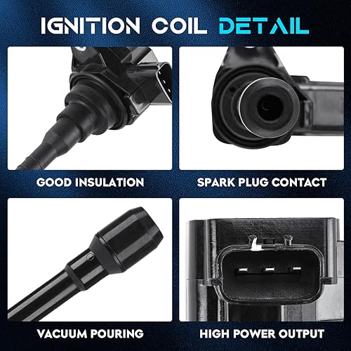 Miniatura 2 de Juego de 8 bobinas de encendido, paquete de 8 bujías Iridum compatibles con Infiniti QX56 5.6L 2011-2013, Infiniti QX80 5.6L 2014-2017 Reemplazar