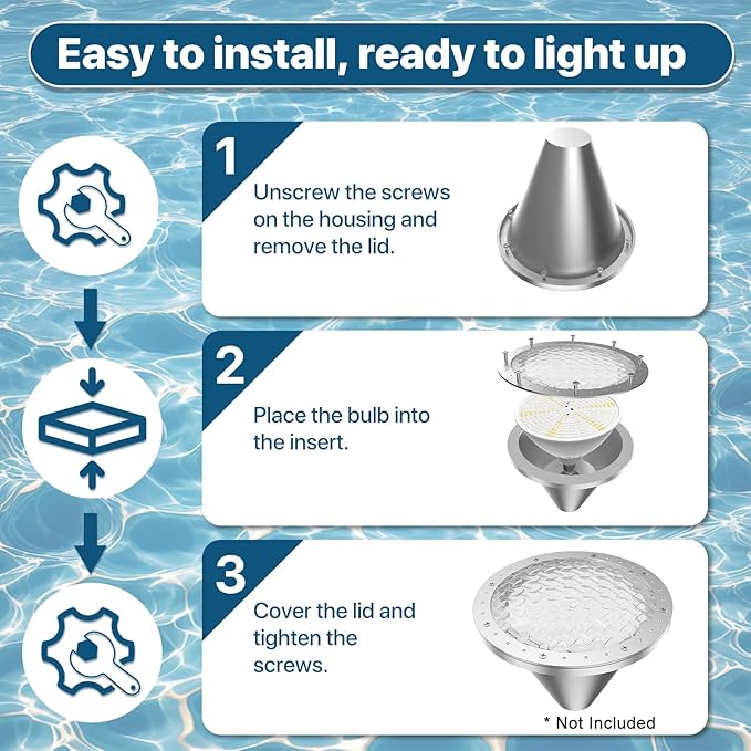 Foco LED para Piscina 45W RGBW 120V E26 con Control Remoto miniatura 4