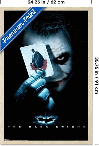 Miniatura 64 de Trends International Póster de pared de la película de DC Comics, The Dark Knight, The Joker with Batman, 22.375 x 34 pulgadas, versión enmarcada