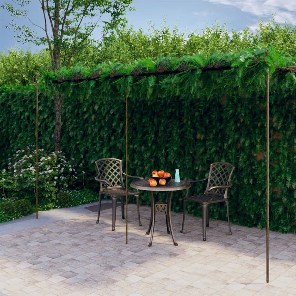 Casa & Giardino,Mobili-Giardino Pergola Marrone Antico 6x3x2,5 m Ferro