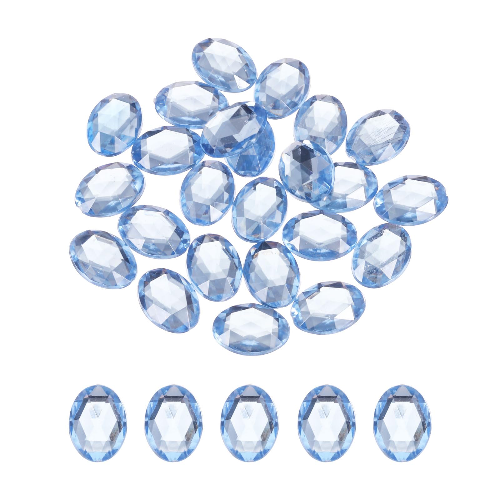 Yixinly 236 stuks strass-steentjes om op te naaien, blauw, 7 vormen van strasssteentjes, metaal, klauwzetting, glas, naaien, edelstenen, voor doe-het-zelf knutselkleding, knutselen, schoenen, naaien