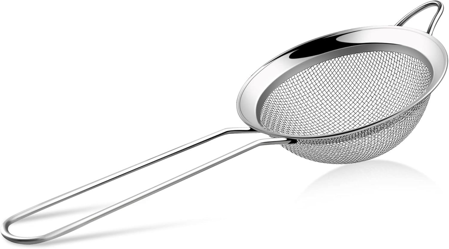TIONTURE Fine Mesh Strainer Stainless Steel Mesh Strainers with Long Handle Cocktail Sifter Tea Sieve for Kitchen Food Flour Baking Pastas Juice Strainer 3 inch : Industrial & Scientific