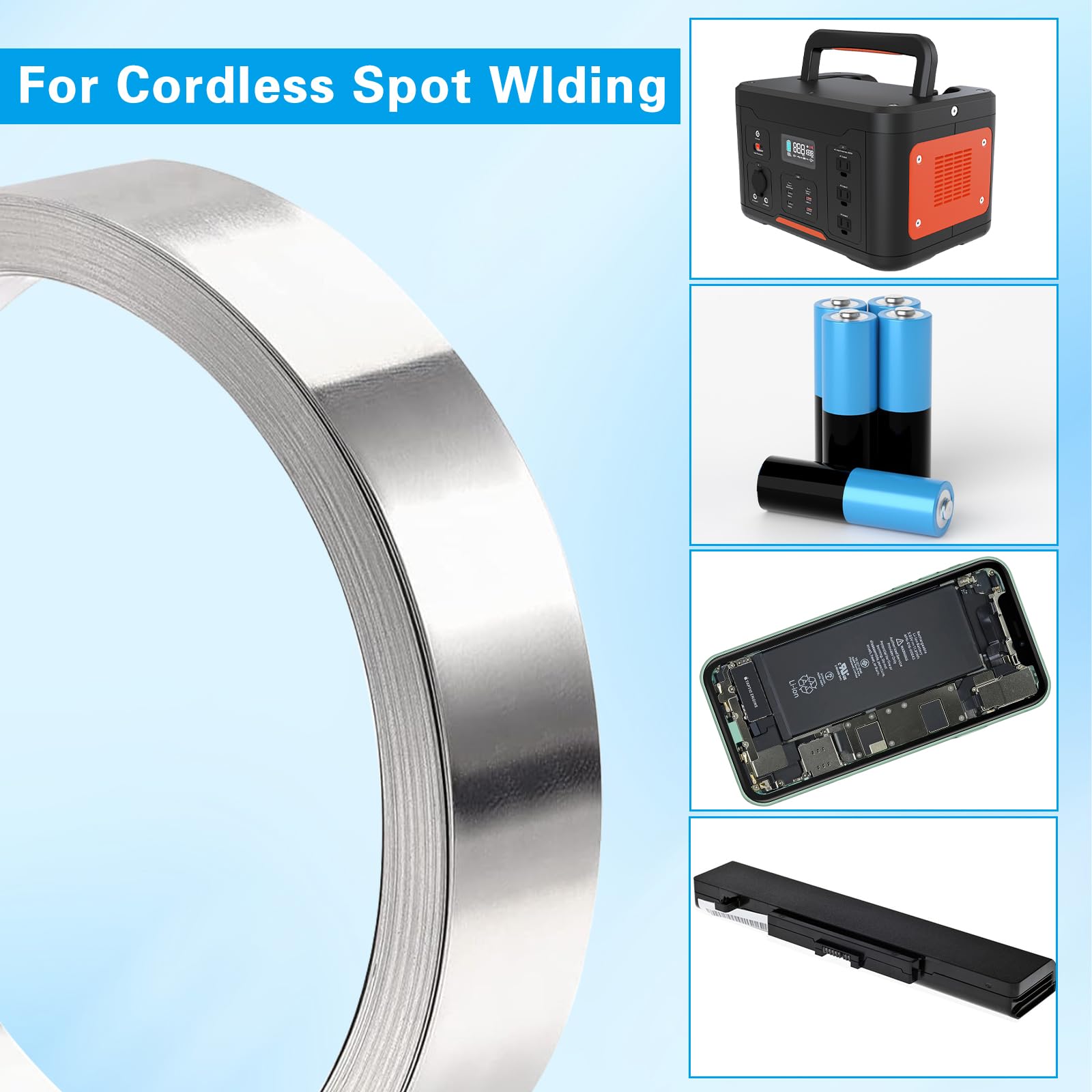 PlsMupn 20m Bande De Nickel, 8 X 0,12 Mm Plaque Nickel Bande Ruban