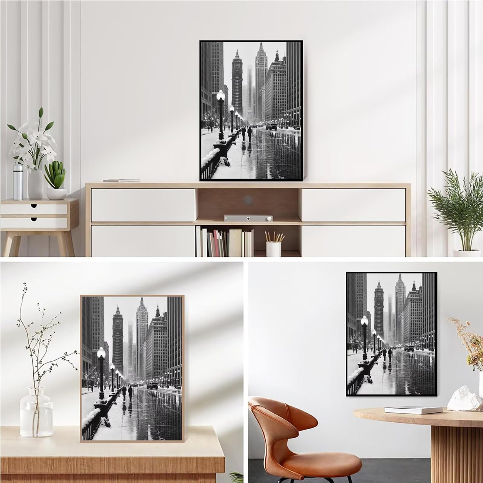 Diamond Painting Kit Completo, Diamond Painting Città, 5D Quadrato Pittura Diamante Kit Manualidades Adultos DIY Diamantini Crystal Art Disegni Ricamo Punto Croce Artigianale, 80x100cm Inverno j0-774