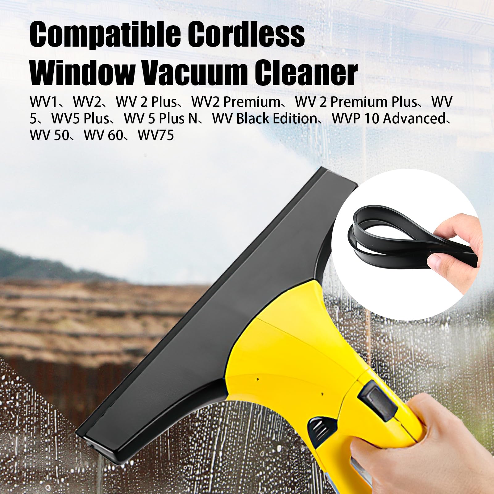 Lama Di Ricambio Per Karcher WV2 E WV5 | Confezione Da 2 Raschietti In Gomma Per Vetri E Superfici Lisce - 3