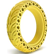 8.5x2.0 Inch Solid Tire, Felixstory Replacement 50/75-6.1 8 1/2x2 Scooter Tire, Fit for Hiboy S2/ Gotrax GXL V2 Scooter, Tubeless, Explosion-proof, for Rim with 165mm diamater, Yellow