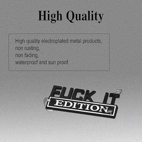 Miniatura 59 de Fuck IT Edition - Emblema para exteriores de automóvil, calcomanía 3D, emblema Fuck-IT Edition, calcomanía 3D para guardabarros, calcomanía de Azul