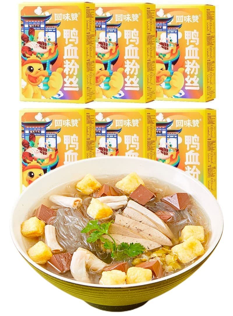 鴨の血と春雨のスープ 回味鸭血粉丝汤 6パック Amazon.co.jp: 回味赞 原味鸭血粉丝汤230g*6盒 中華食材 南京特産